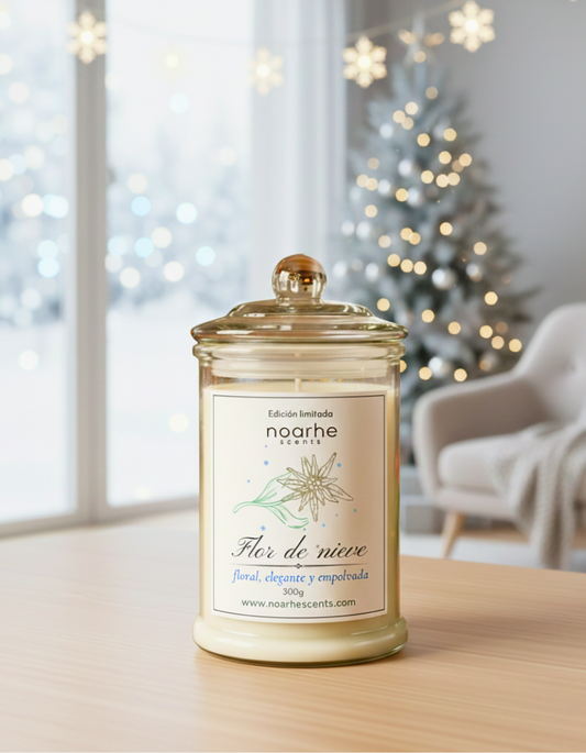 Vela Aromática Flor de Nieve | Aroma Fresco y Delicado | Noarhe scents