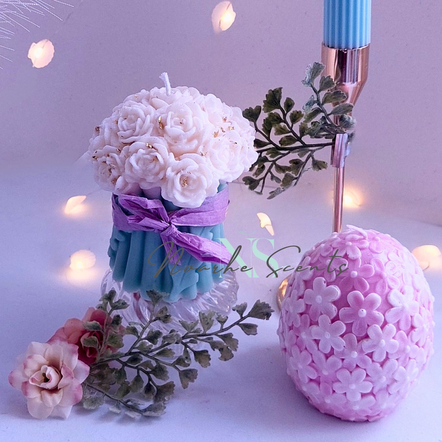 Vela Bouquet Fleurs Artesanal Cera de Soja | Noarhe