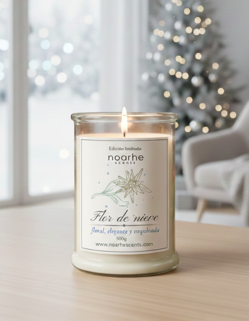 Vela Aromática Flor de Nieve | Aroma Fresco y Delicado | Noarhe scents