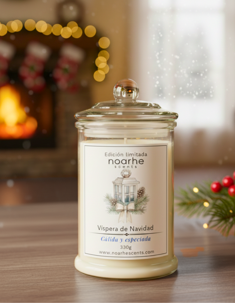 Vela Aromática Víspera de Navidad | Aroma Cálido y Especiado
