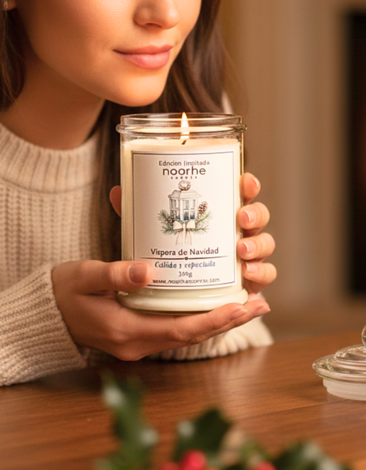 Vela Aromática Víspera de Navidad | Aroma Cálido y Especiado