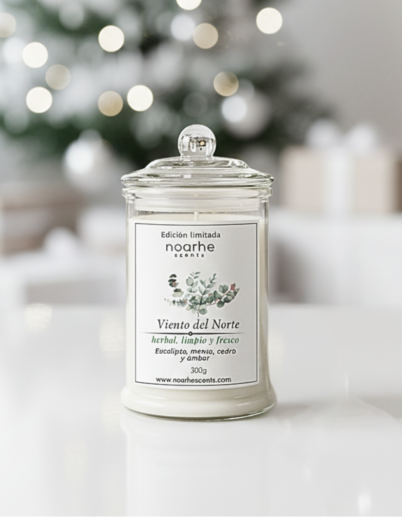 Vela Aromática Viento del Norte | Aroma Amaderado y Fresco  | Noarhe scents