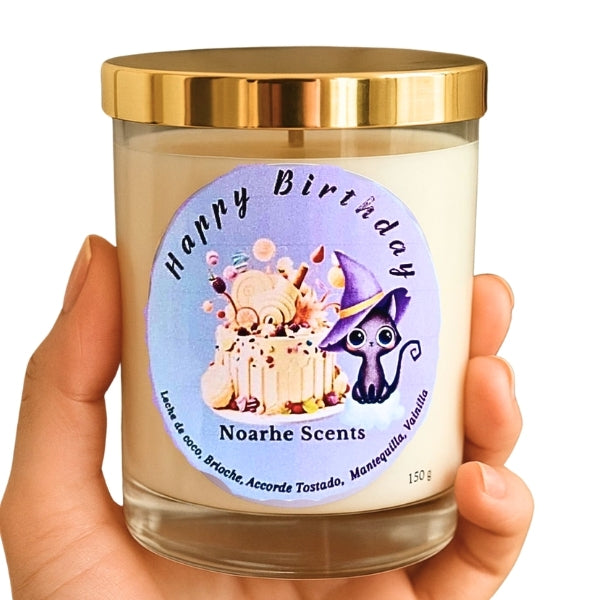 Vela Happy Birthday Aroma Pastel Artesanal | Noarhe